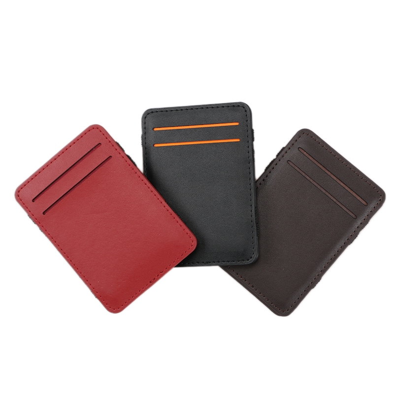 New Men Wallet Leather PU Wallet Card Holder Elastic Money Clip Handbag [MOP]