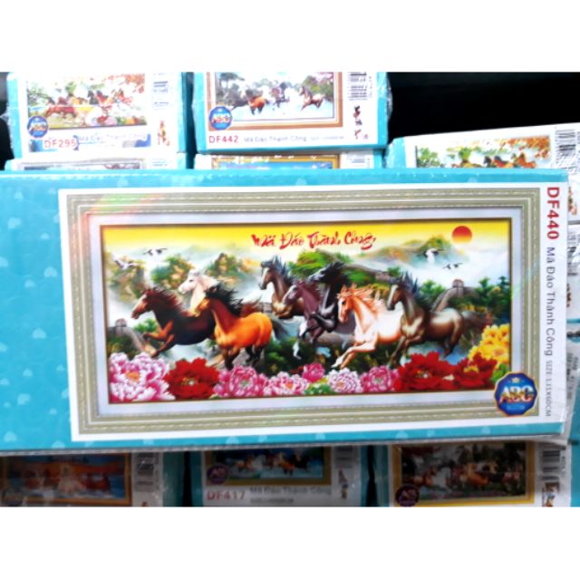 Tranh đính đá DF440 Mã Đáo Thành Công 130×60
