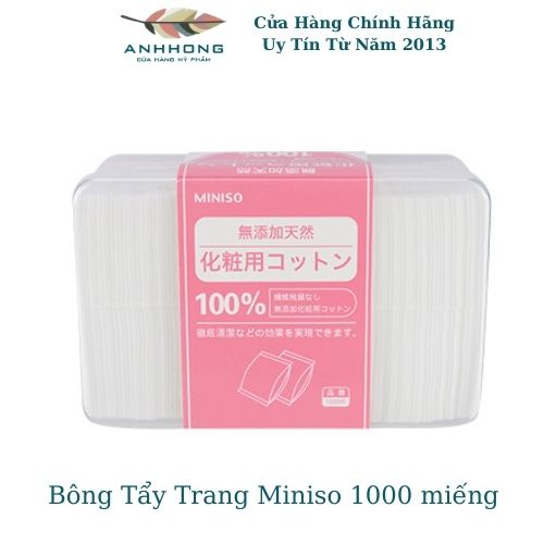 Bông Tẩy Trang Miếng Miniso 1000 Miếng – Nhật Bản