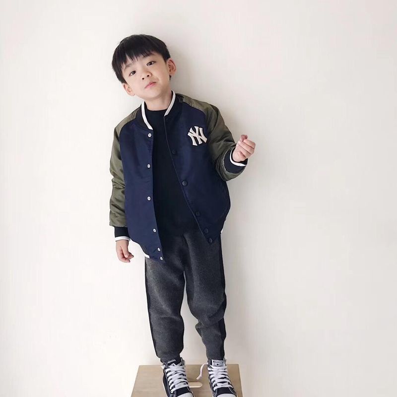 Áo khoác bóng chày phong cách hip hop hợp thời trang cho bé từ 1-10 tuổi