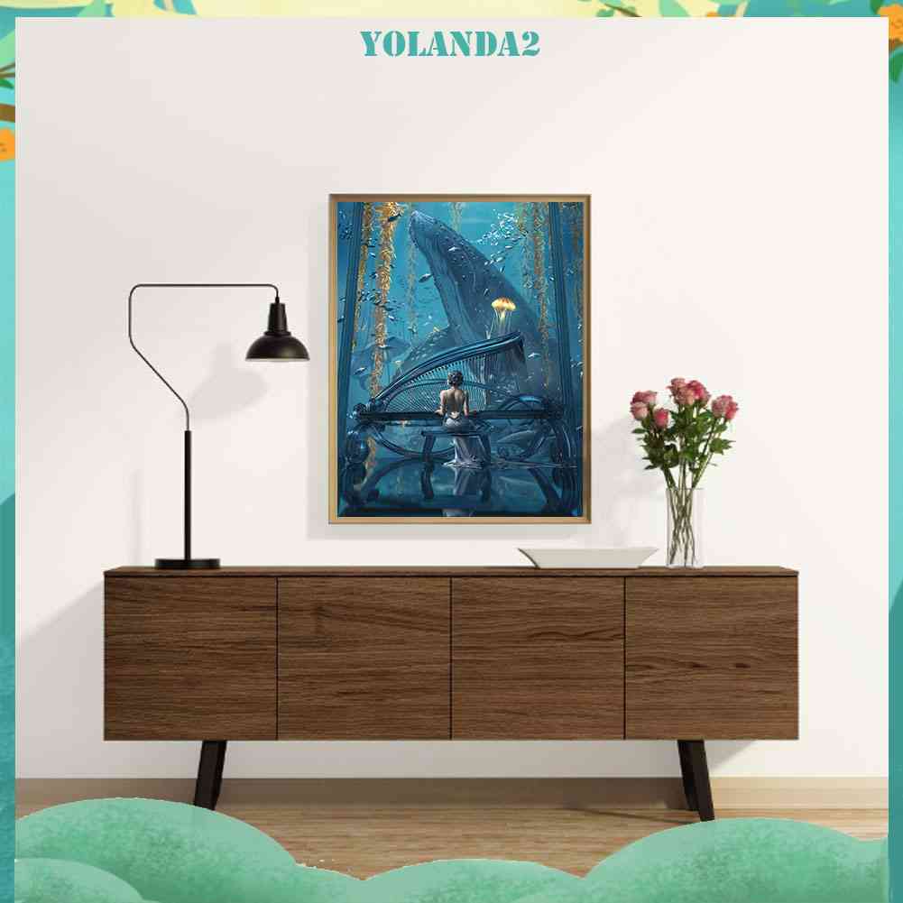 Toàn Bộ Bộ Tranh Thêu Chữ Thập 11CT DIY Hình Âm Nhạc Biển