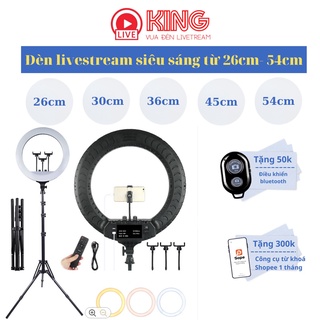 [BH 24T] Đèn livestream 26cm,30cm,36cm,45cm,54cm siêu sáng thương hiệu LIVEKING có nhiều Chế độ ánh sáng