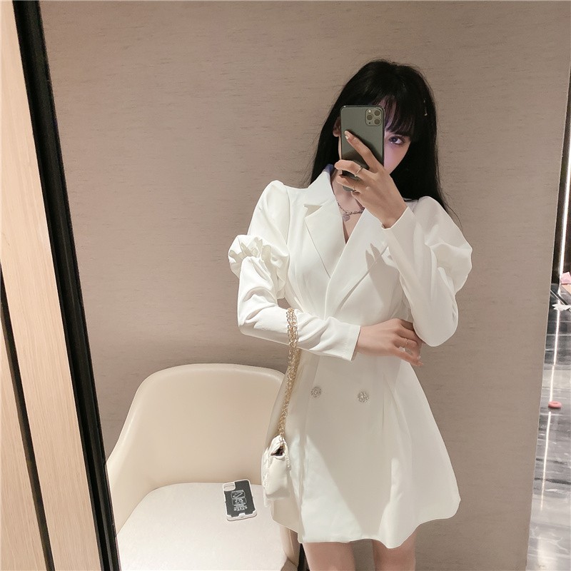 Đầm chữ a tay dài mini Emilyshop