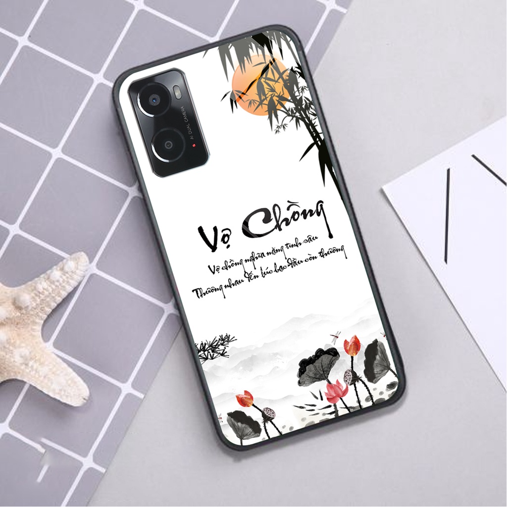 Ốp lưng KÍNH Oppo A36 / A76 / A96 4G in hình 3D TÀI LỘC-TÂM AN -MÃ ĐÁO
