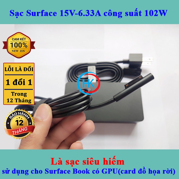 Sạc Microsoft Surface Book 15V-6.33A 102W 1798