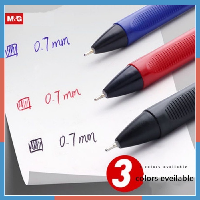 Bút bi dầu MG 0.7mm đầu bấm mực Xanh/Đen/Đỏ - 40 chiếc/hộp MG3072