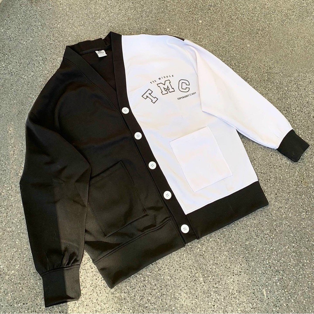 Áo Cardigan Nỉ KAZE Unisex Fashion hai màu độc đáo in chữ TMC phong cách Năng Động Ulzzang Freesize.TP