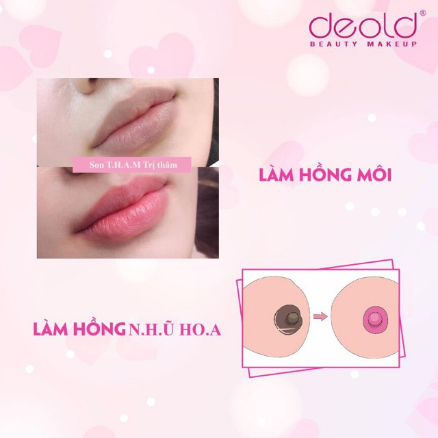 Son dưỡng tri thâm môi và làm hồng nhũ hoa deold Flower Lip Balm 3.3g