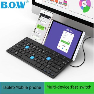 Bàn phím bluetooth,Bàn phím bluetooth BOW HB191A cho điện thoại và máy tính bảng, Hỗ trợ cho các thiết bị di động Androi