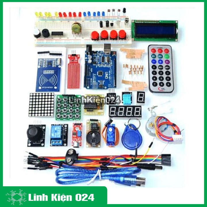 Combo Bộ Kit Học Tập Arduino Uno R3 V1 Cơ Bản (BH 06 Tháng)