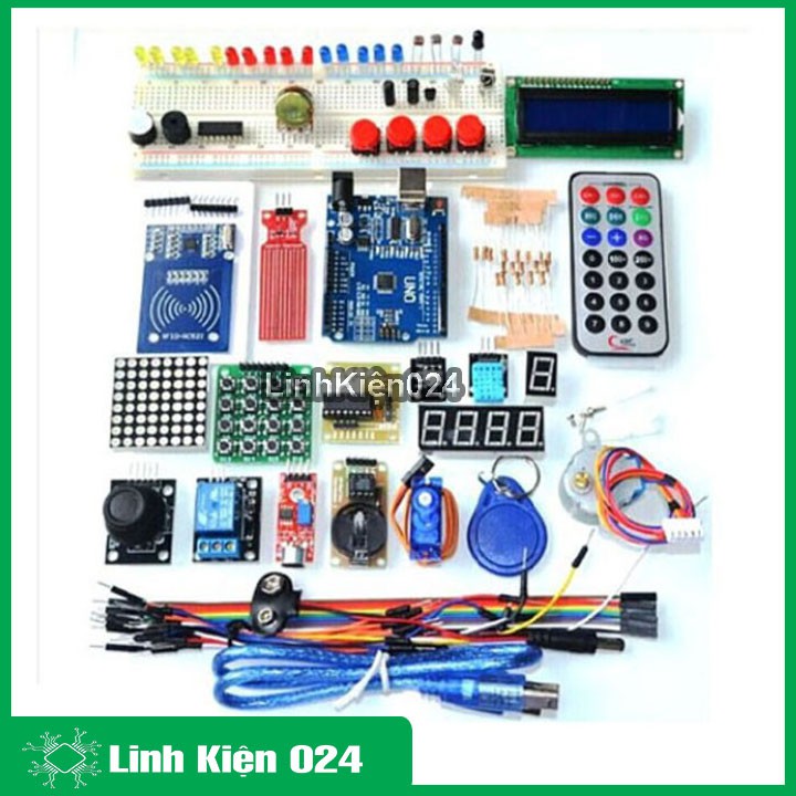 Bộ kit học tập Arduino Uno R3 V1 cơ bản đa năng (BH 06 Tháng)