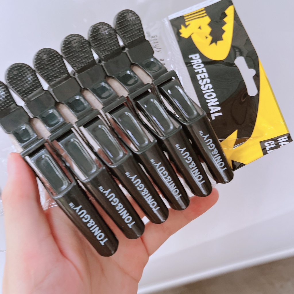 Kẹp Mỏ Vịt Nhựa Sét 6 Cái Chia Xước Tóc Chính Hãng Tony