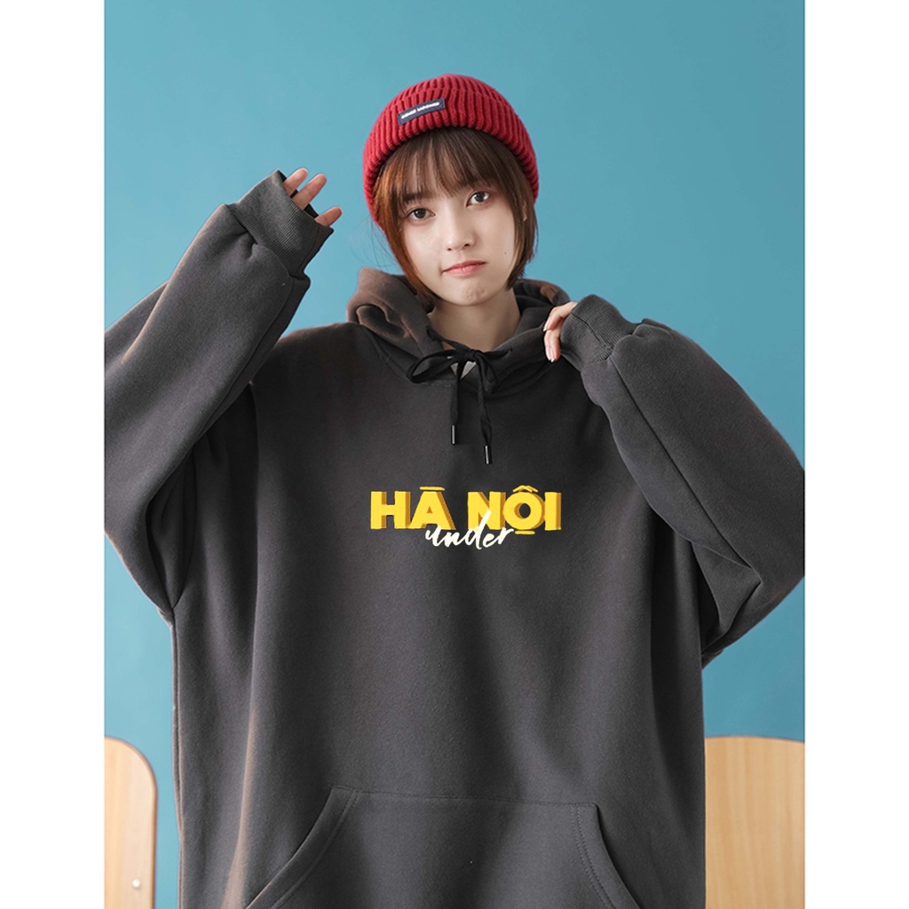 Áo hoodie nỉ under hà nội áo sweater Nam Nữ Unisex In Hình Local Brand Streetwear Oversize Form Rộng