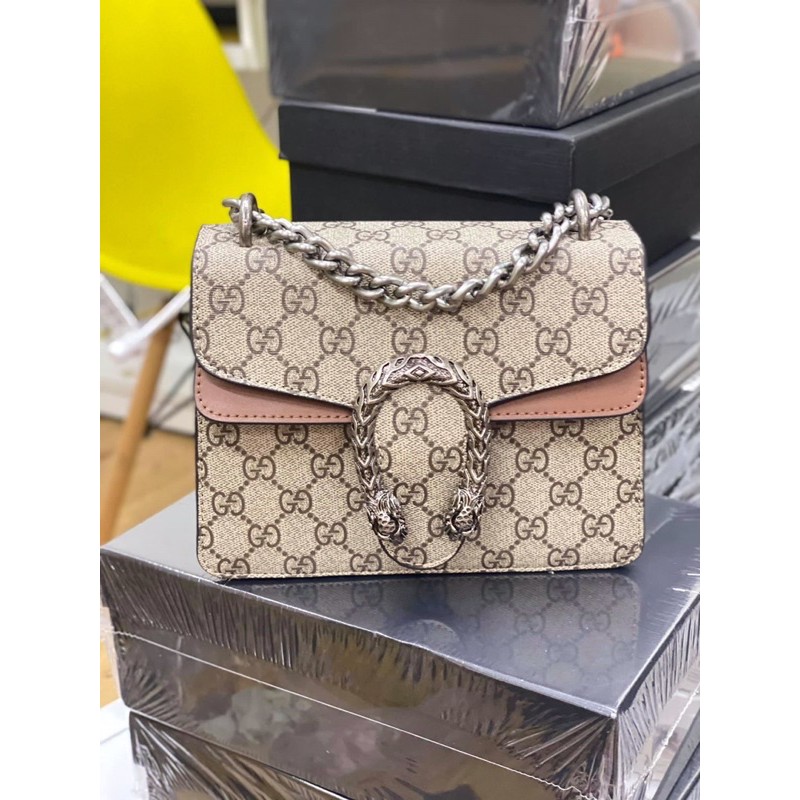 Túi #GUCCI ĐẦU RỒNG  💥Form cứng cáp, quai xích đặc màu chì Giá cực rẻ mà chất lượng quá là chim ưng! ✅Size 20/25