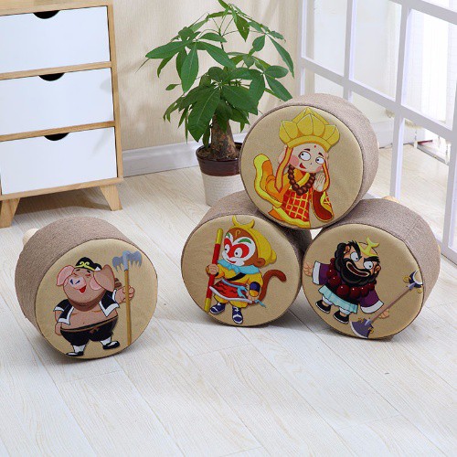 Ghế đẩu nhỏ bằng vải, gỗ cứng, thay giày, băng sáng tạo thời trang, sofa gia đình, dành cho người lớn