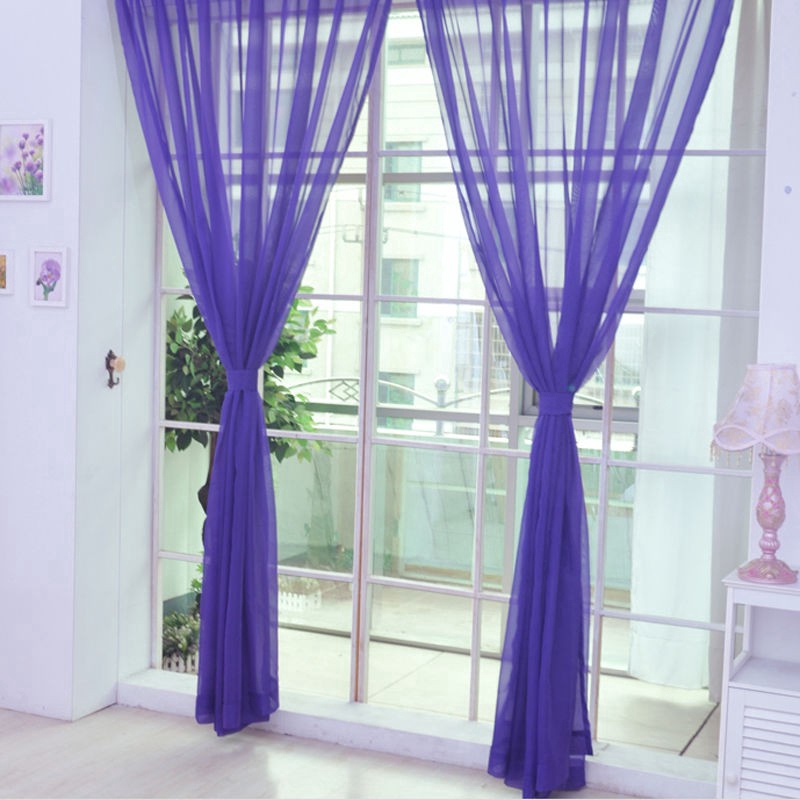Rèm treo cửa sổ bằng chất liệu vải tuyn trang trí tiện dụng