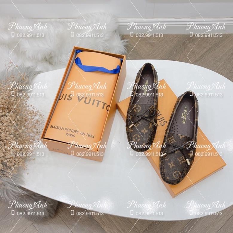 Giầy Moca LV Hoa Nâu