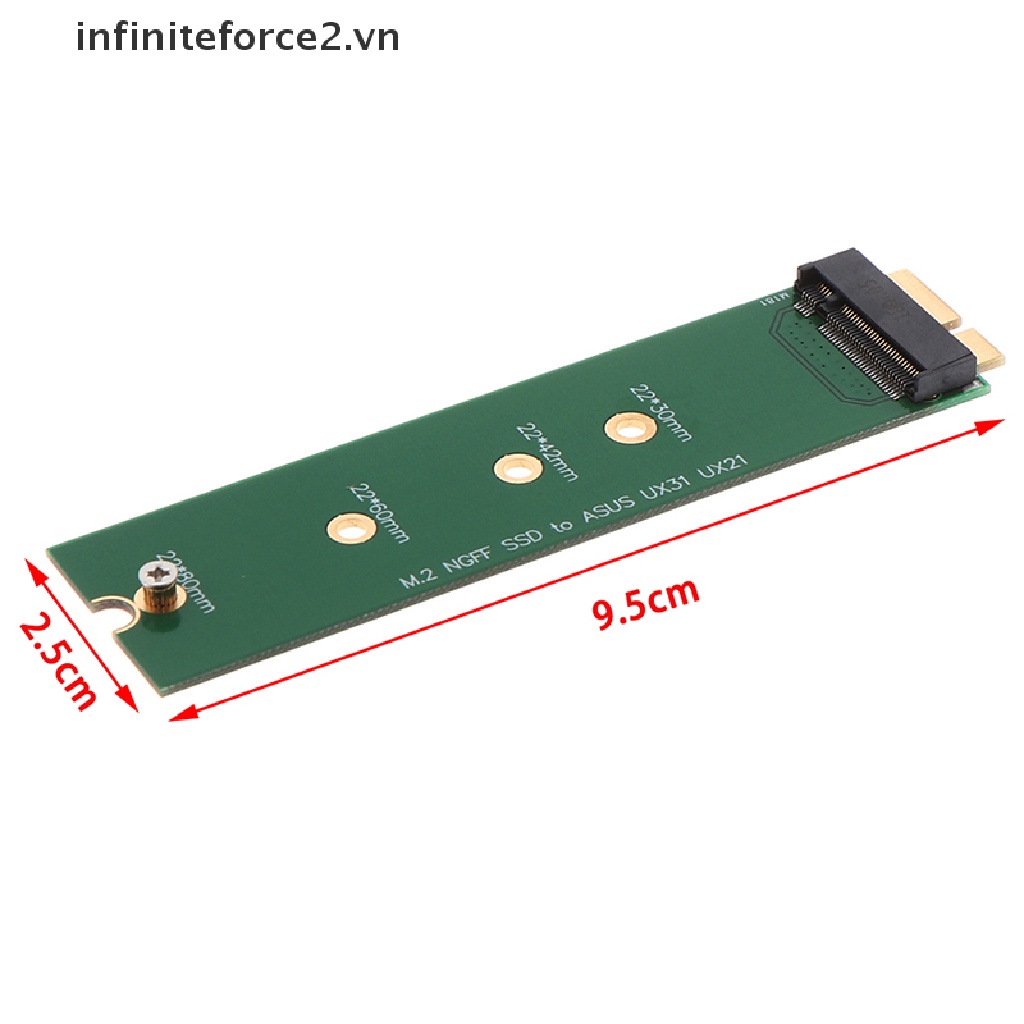 Bộ 2 Thẻ Chuyển Đổi M.2 NGFF SSD Sang 18 Pin Cho UX31 UX21E UX31A