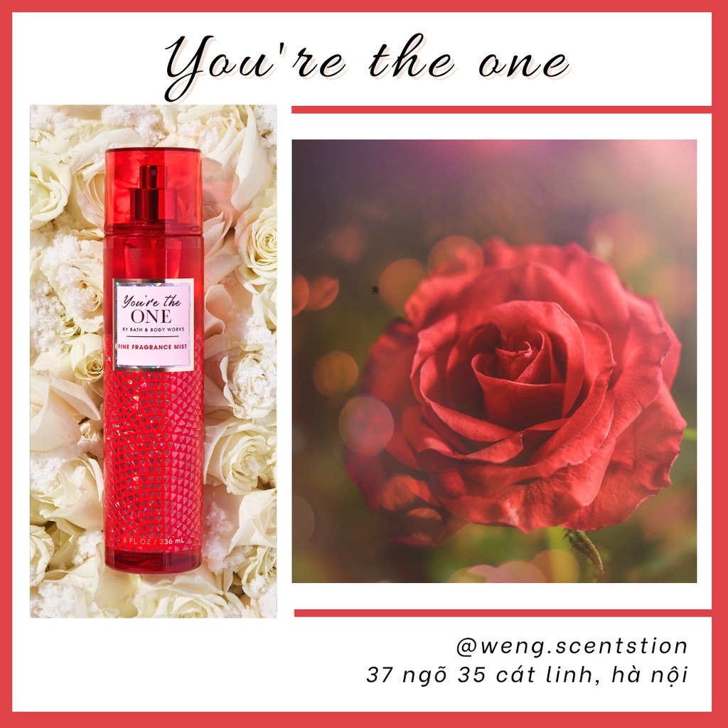 (MÙI HOT) Xịt thơm toàn thân Bath & Body Works mùi You're the one | Thế Giới Skin Care