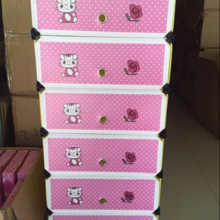 Tủ giày nhựa ghép 6 tầng kèm nắp đậy