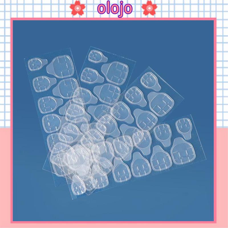 ⚜️Miếng keo dán móng giả bằng silicon trong suốt, loại 12/24 miếng dán