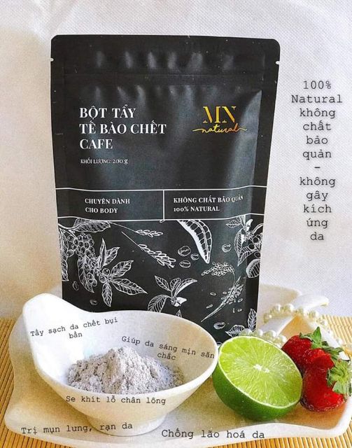 [CHÍNH HÃNG] BỘT TẨY TẾ BÀO CHẾT CAFE MN NATURAL - Ủ TRẮNG CAFE TOP 1 THỊ TRƯỜNG | BigBuy360 - bigbuy360.vn