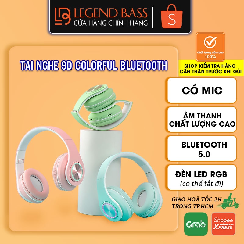 Tai Nghe Bluetooth Gaming Có Mic Âm Thanh Nổi Hifi Headphone Không Dây Bluetooth Chơi Game, Học Online