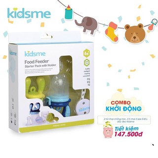 BỘ TÚI NHAI CHỐNG HÓC MÀU CHANH/XANH BIỂN KIDSME 4M+ (CHÍNH HÃNG) CHO BÉ (160362LIAQ)