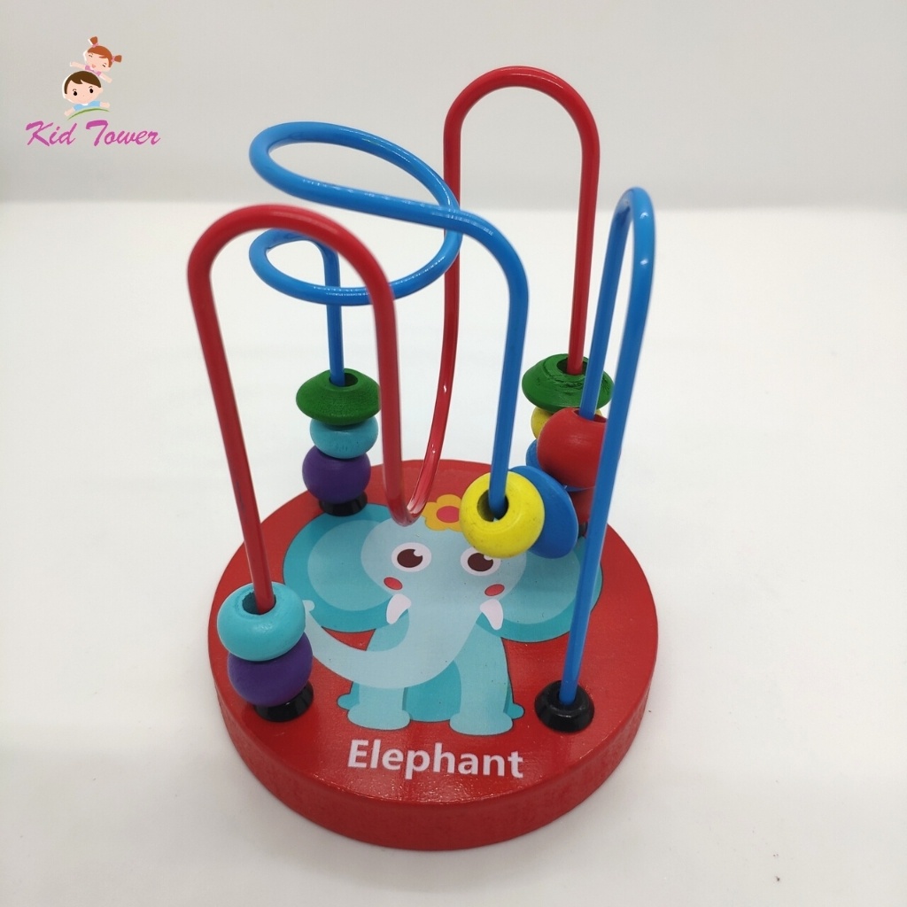Luồn hạt gỗ cho bé giúp bé luyện khéo tay kiên nhẫn phát triển trí tuệ