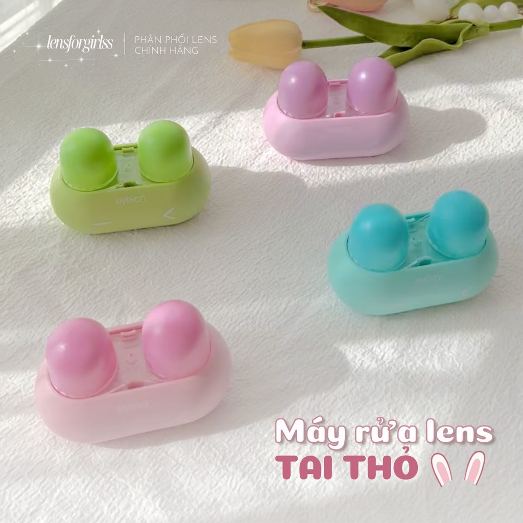 Máy rửa lens tự động tai thỏ chính hãng Eyekan 4 màu lựa chọn | Máy làm sạch kính áp tròng