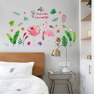 Decal Dán Tường Đôi Hồng Hạc