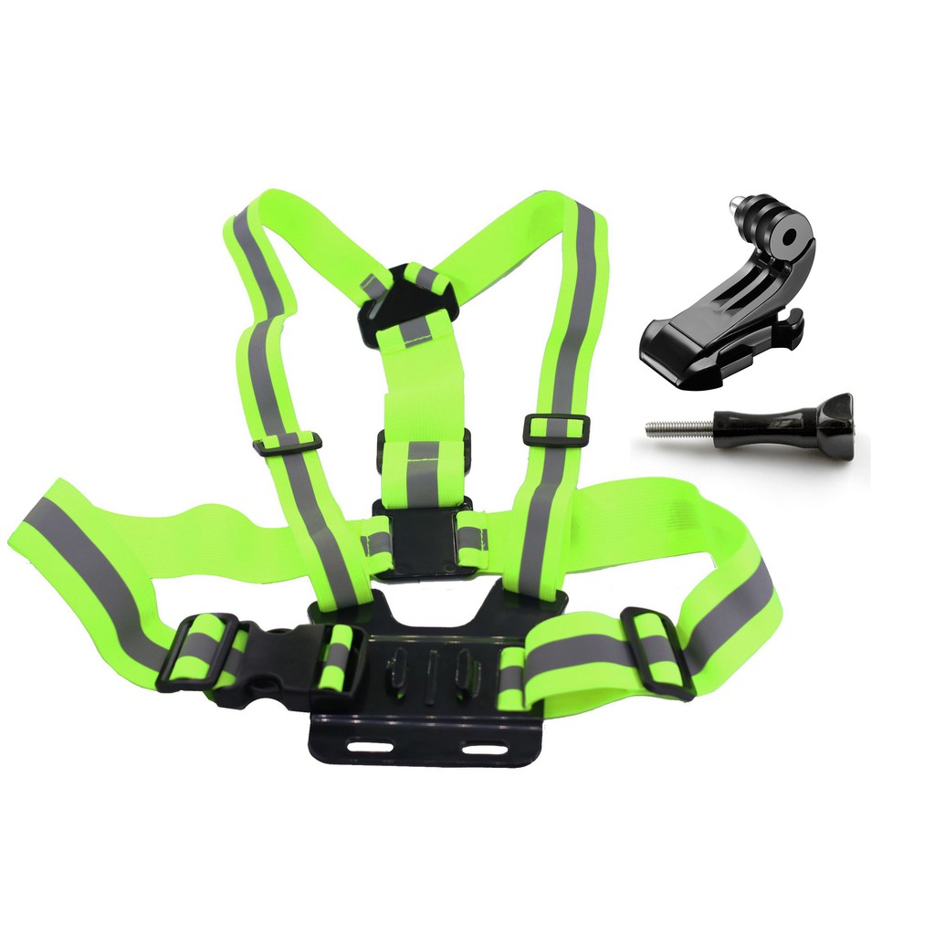 Dây đeo ngực phản quang action cam GoPro Sjcam - Tặng Mount chữ J cài cao + vít
