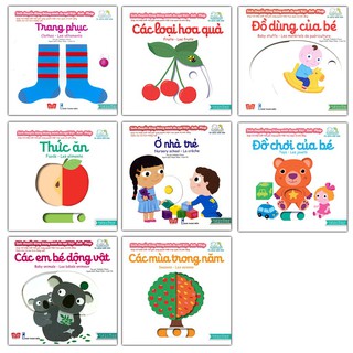 Sách - sách chuyển động thông minh đa ngữ Việt - Anh - Pháp - bộ 15 cuốn - có mã lẻ