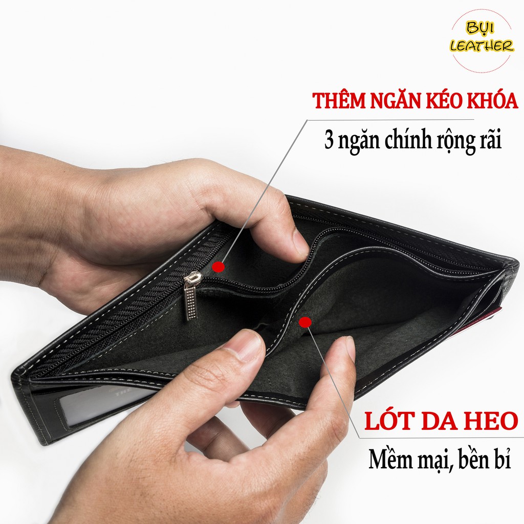Ví da nam cao cấp-da bò Nappa V101-Da thật-BH 24tháng-ĐẦY ĐỦ HỘP (CÓ VIDEO] | BigBuy360 - bigbuy360.vn