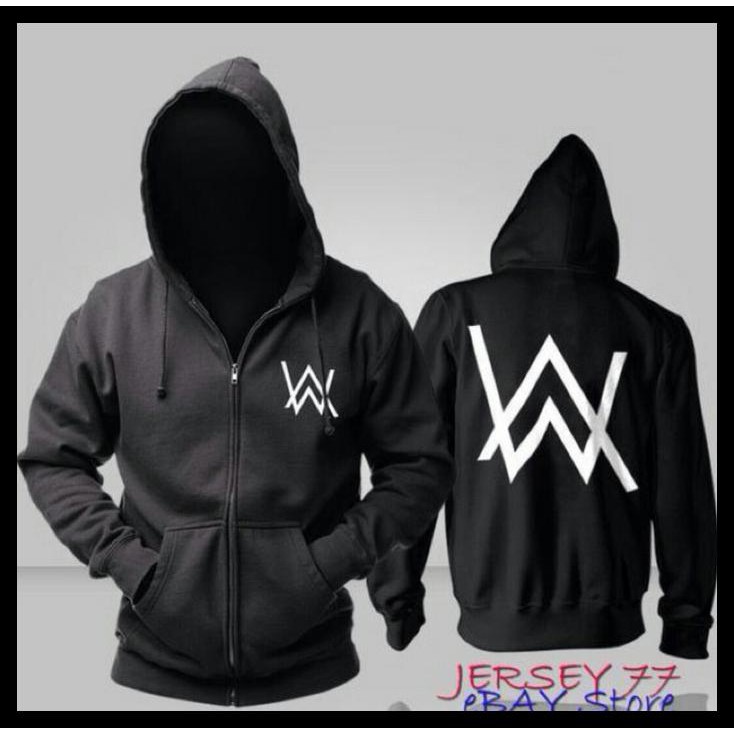 Áo Khoác Hoodie Màu Đen In Hình Dj Alan Walker Cá Tính Cho Bé Trai Gái