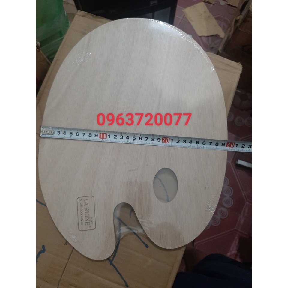 Khay pha màu nước/màu tranh sơn dầu acrylic bằng gỗ cho họa sĩ