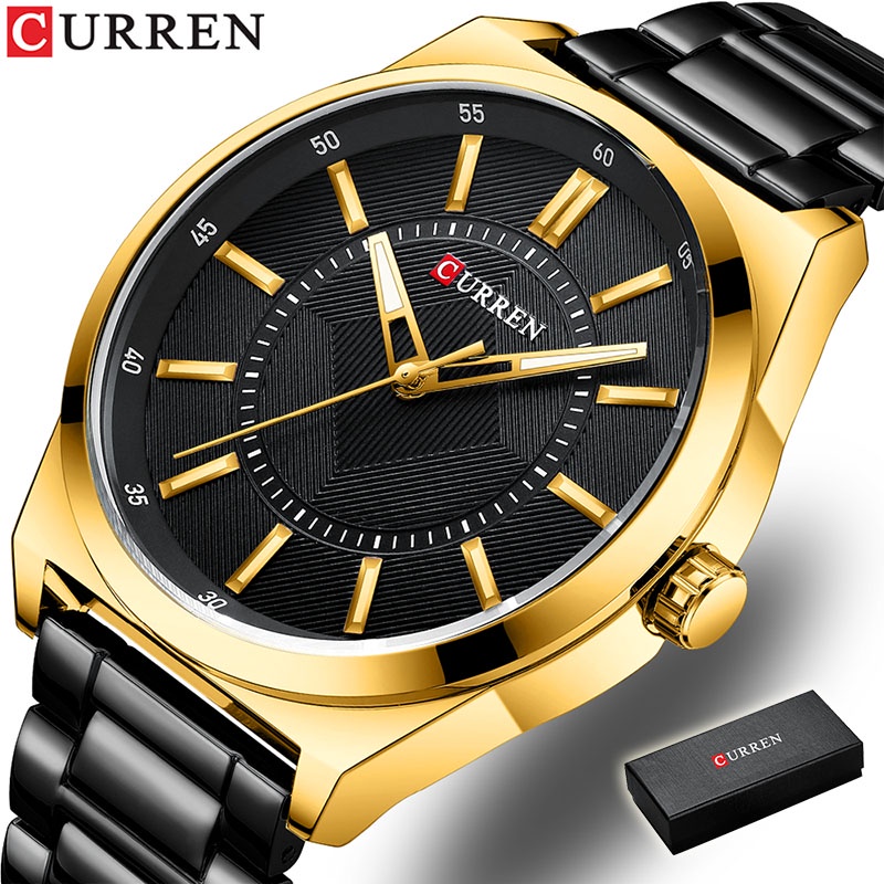 Đồng Hồ Quartz CURREN Chất Liệu Thép Không Gỉ Mạ Vàng 8407A
