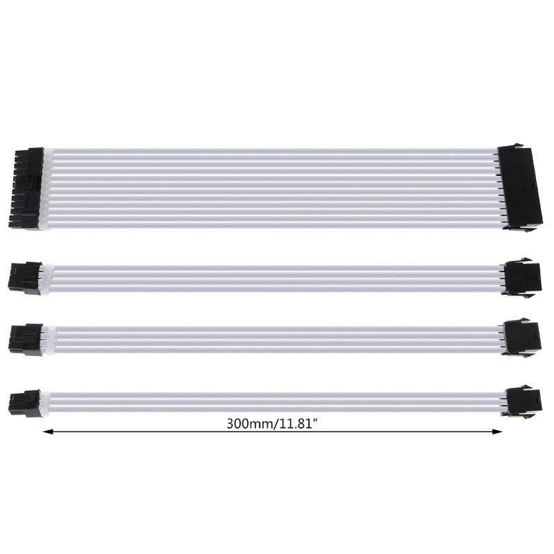 1 Bộ Dây Cáp Nguồn Pc 24pin 8-pin 6pin 4 + 4pin 30 / 40cm