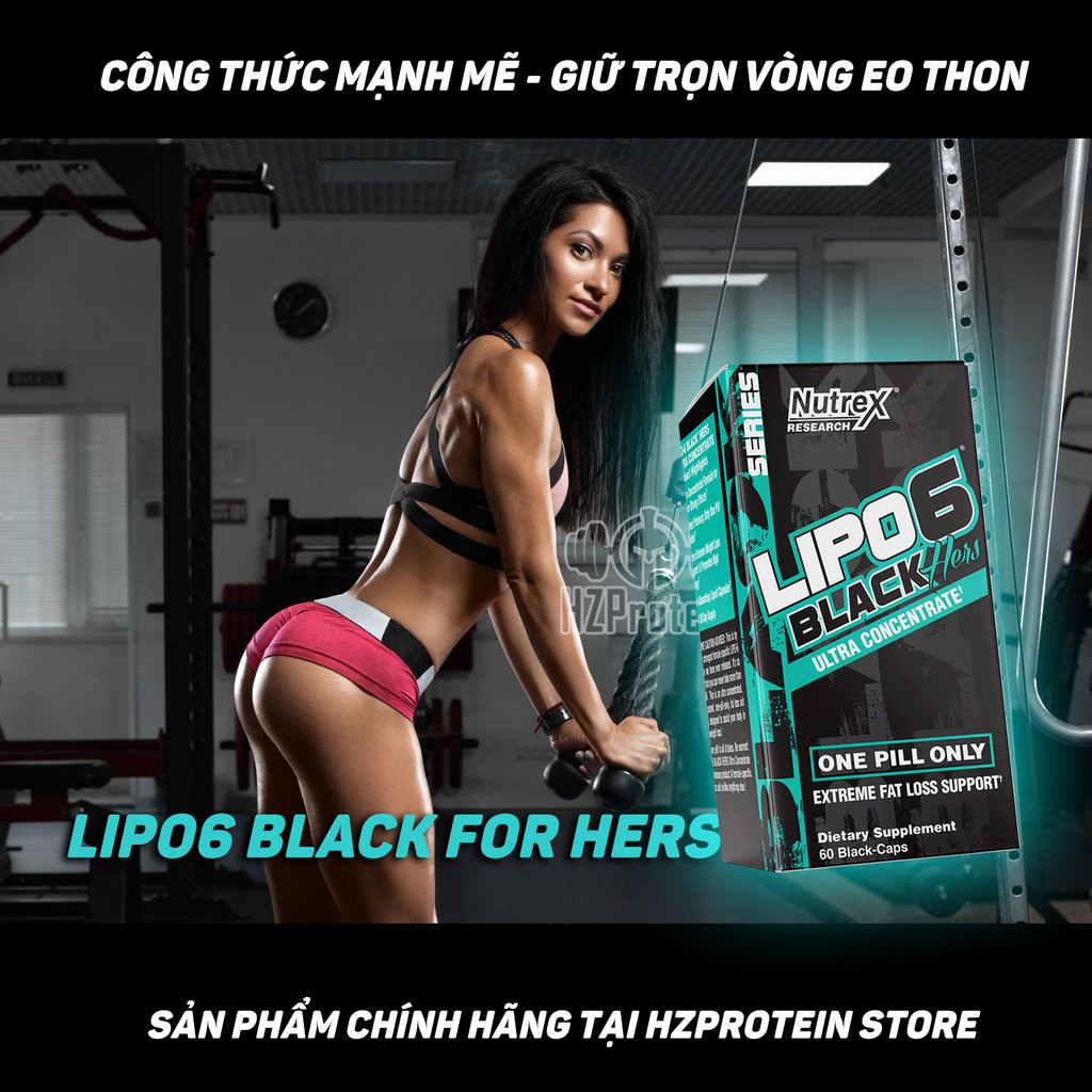 NUTREX LIPO6 BLACK FOR HER - THỰC PHẨM CHỨC NĂNG HỖ TRỢ ĐỐT MỠ CHO NỮ GIỚI (60 VIÊN)