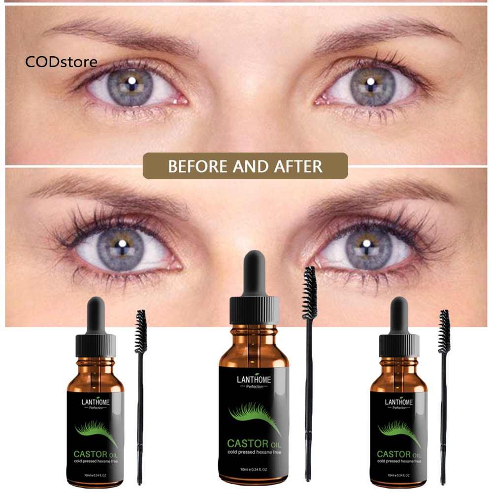 Dầu thầu dầu LANTHOME dưỡng mi dài và dày hiệu quả 10ml kèm cọ chuốt mi | BigBuy360 - bigbuy360.vn