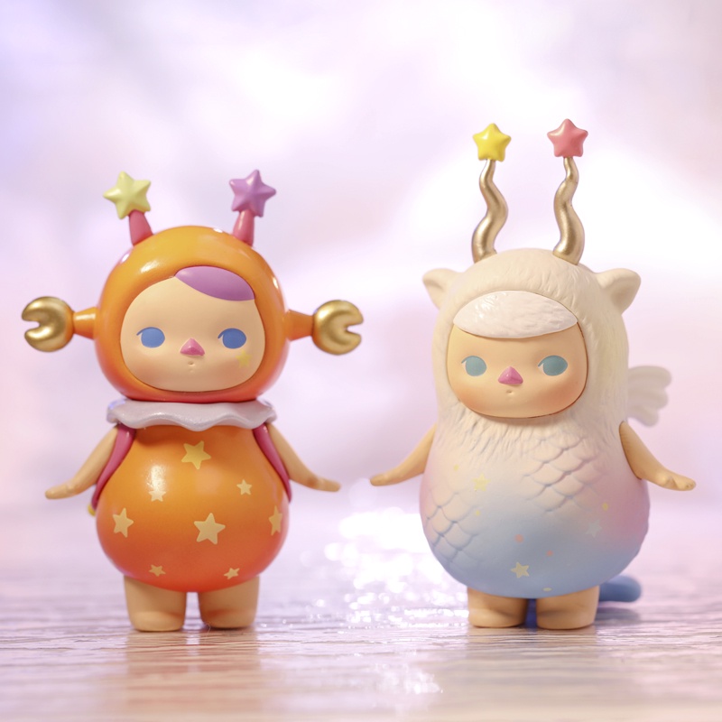 POPMART Pucky Horoscope Babies Random Box Doll Binary Action Toys Figure Birthday Gift
