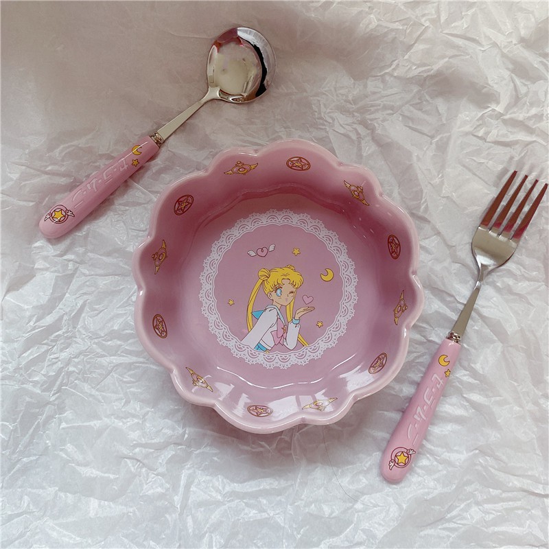 Bát, đĩa, dĩa, thìa Thủy Thủ Mặt Trăng, Sakura Thủ Lĩnh Thẻ Bài  mẫu 1