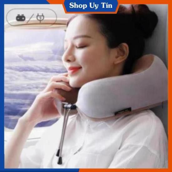 Gối Massage Vòng Cổ Chữ U 360 Đa Năng - Hỗ Trợ Mát Xa Vùng Cổ Vai Gáy - Gối Massage Cổ Nhật Bản