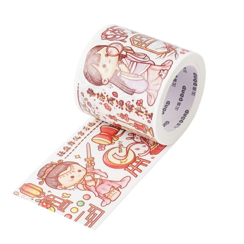 Chiết cuộn 80-90cm Washi Tape họa tiết small Mochi đáng yêu trang trí sổ nhật ký, lưu bút siêu xinh