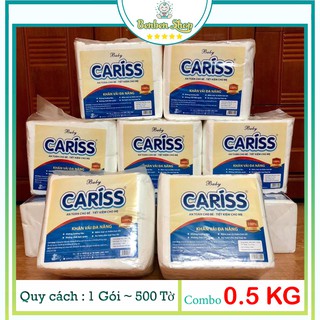 Khăn vải khô đa năng baby cariss- 500 tờ x 19cm