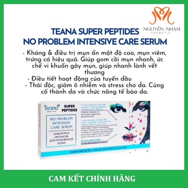 Serum TEANA Super Peptides No Problem Giảm mụn ẩn, mụn trứng cá | BigBuy360 - bigbuy360.vn