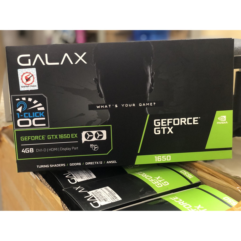 VGA GALAX GTX 1650 EX Plus (1-Click OC) 4GB GDDR6, new, bảo hành chính hãng 36th | BigBuy360 - bigbuy360.vn