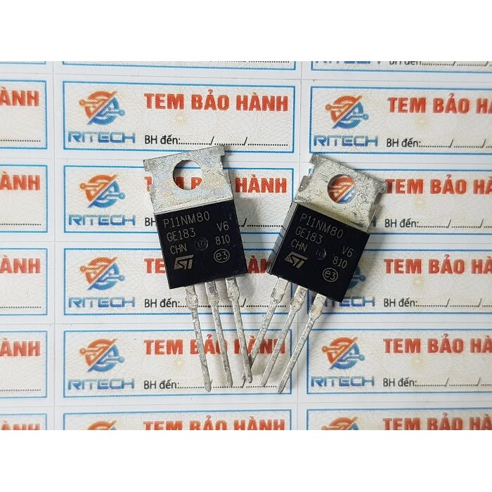 [Combo 3 chiếc] P11NM80, STP11NM80 Mosfet Kênh-N 800V/11A TO-220