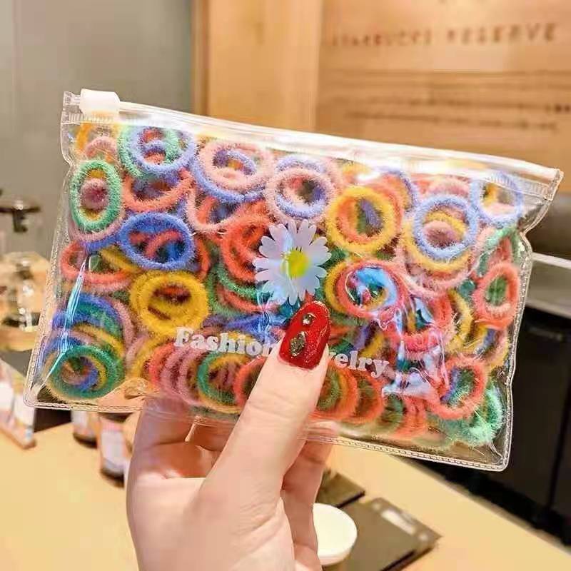 Dây Buộc Tóc Co Giãn Tốt Màu Sắc Macarone Phong Cách Hàn Quốc Cho Bé
