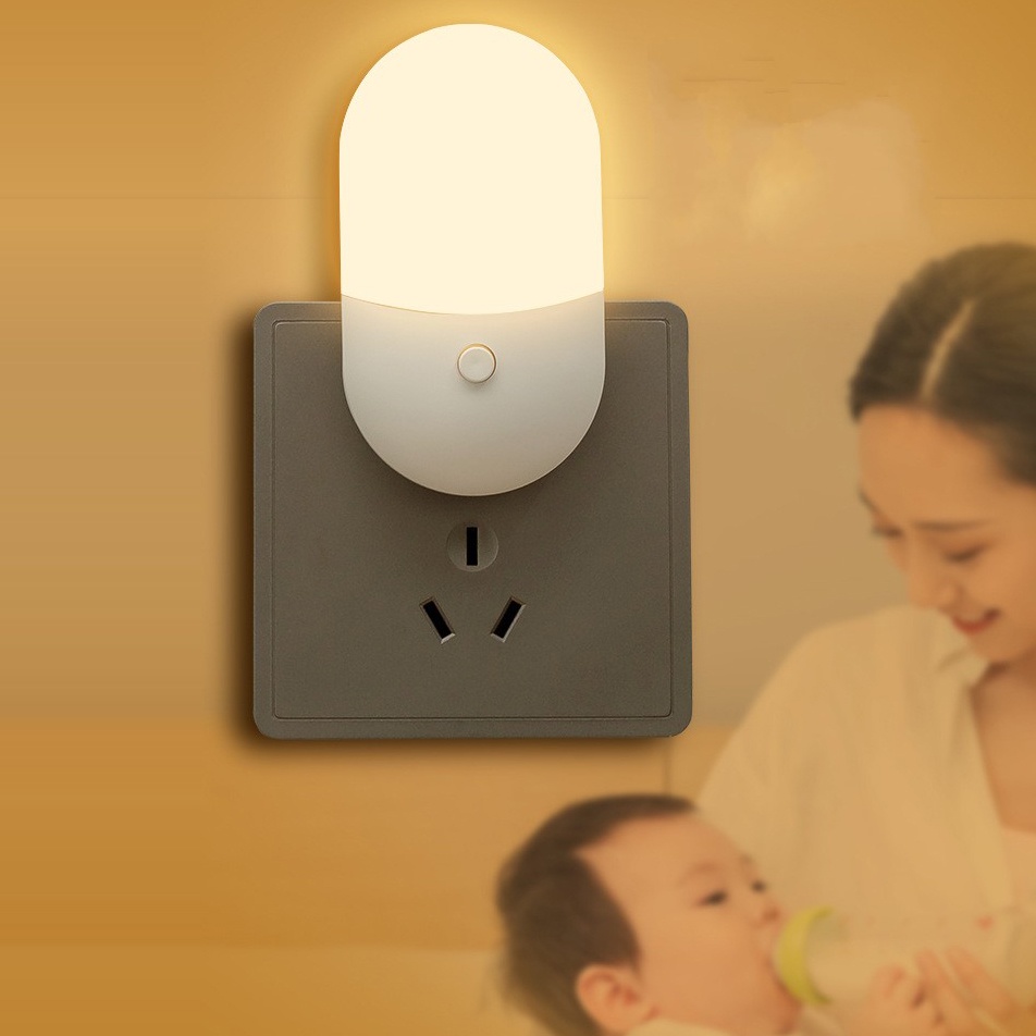Đèn Ngủ LED Mini Ánh Sáng Dịu Dịu Tiết Kiệm Năng Lượng Cho Phòng Ngủ Của Bé